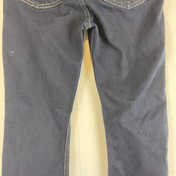 Rag & Bone Jean 10" Crop Flare 24 Raw Hem Dune Dark Blue Wash - Picture 8 of 11